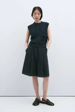 Merino Wool Stitched Waistcoat