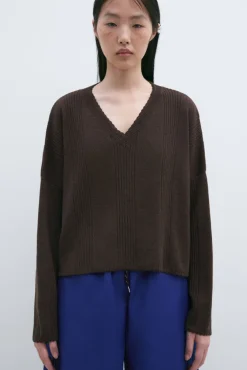 Merino Wool Wavy Sweater
