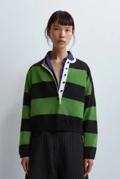 Striped Polo Sweater