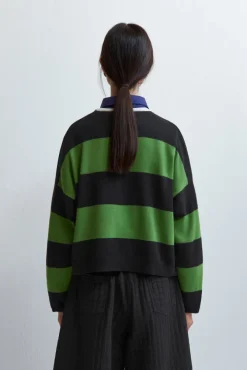 Striped Polo Sweater
